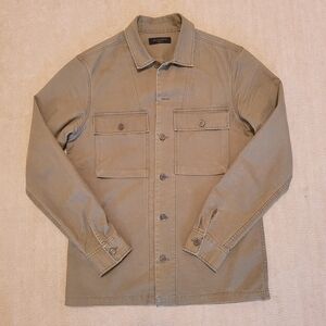 AllSaints Khaki Utilitarian-style Lightweight Shirt Jacket Overshirt Size Medium